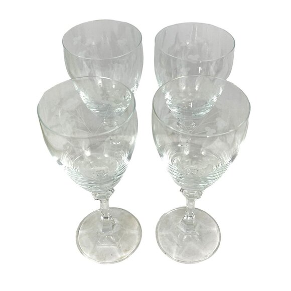 Set Of 4 Crystal Irish Coffee Glasses With Etched Shamrock Design - Picture 6 of 10
